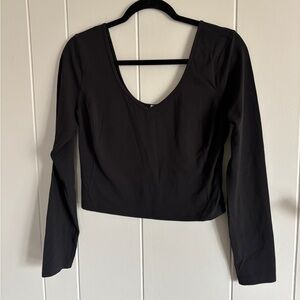 LULULEMON Align Black Long Sleeve Top, size 10